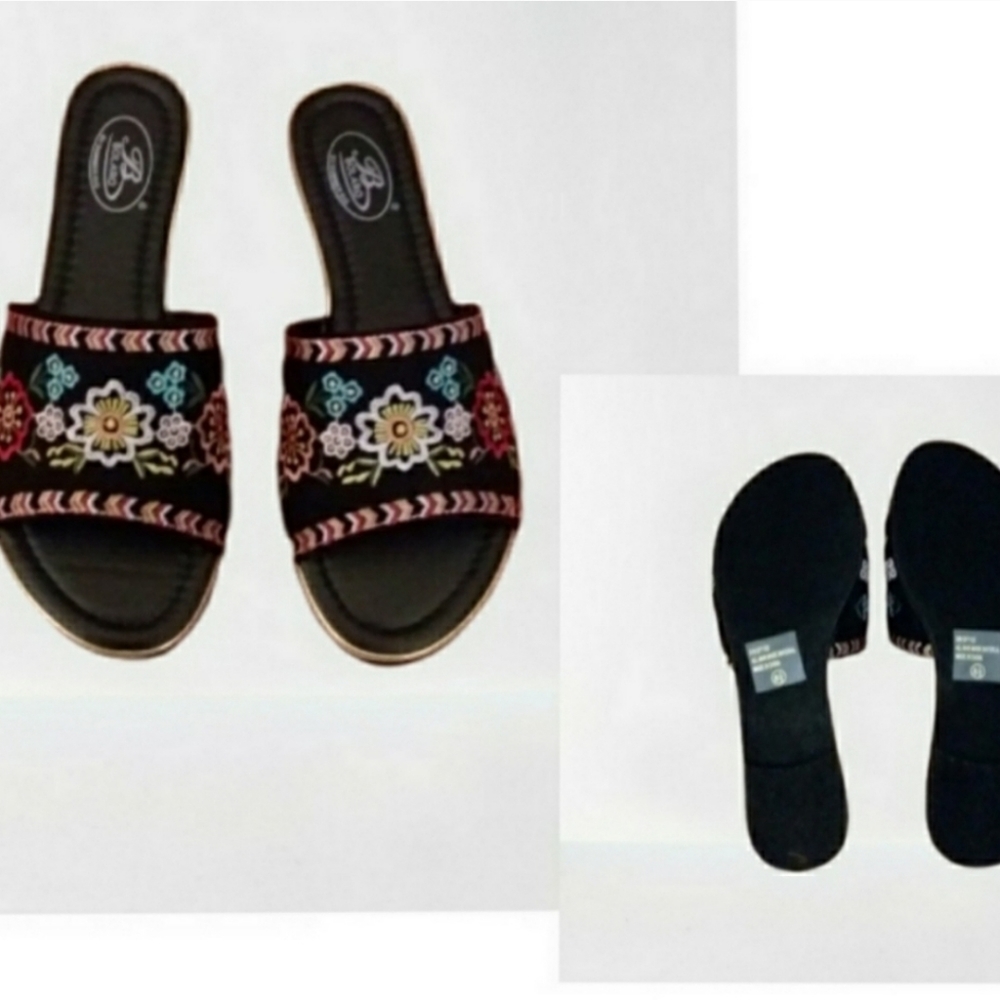 😎SUMMER RIO Bolaro Embroidered Slides, slippers, sandals ☀️ - Picture 6 of 6